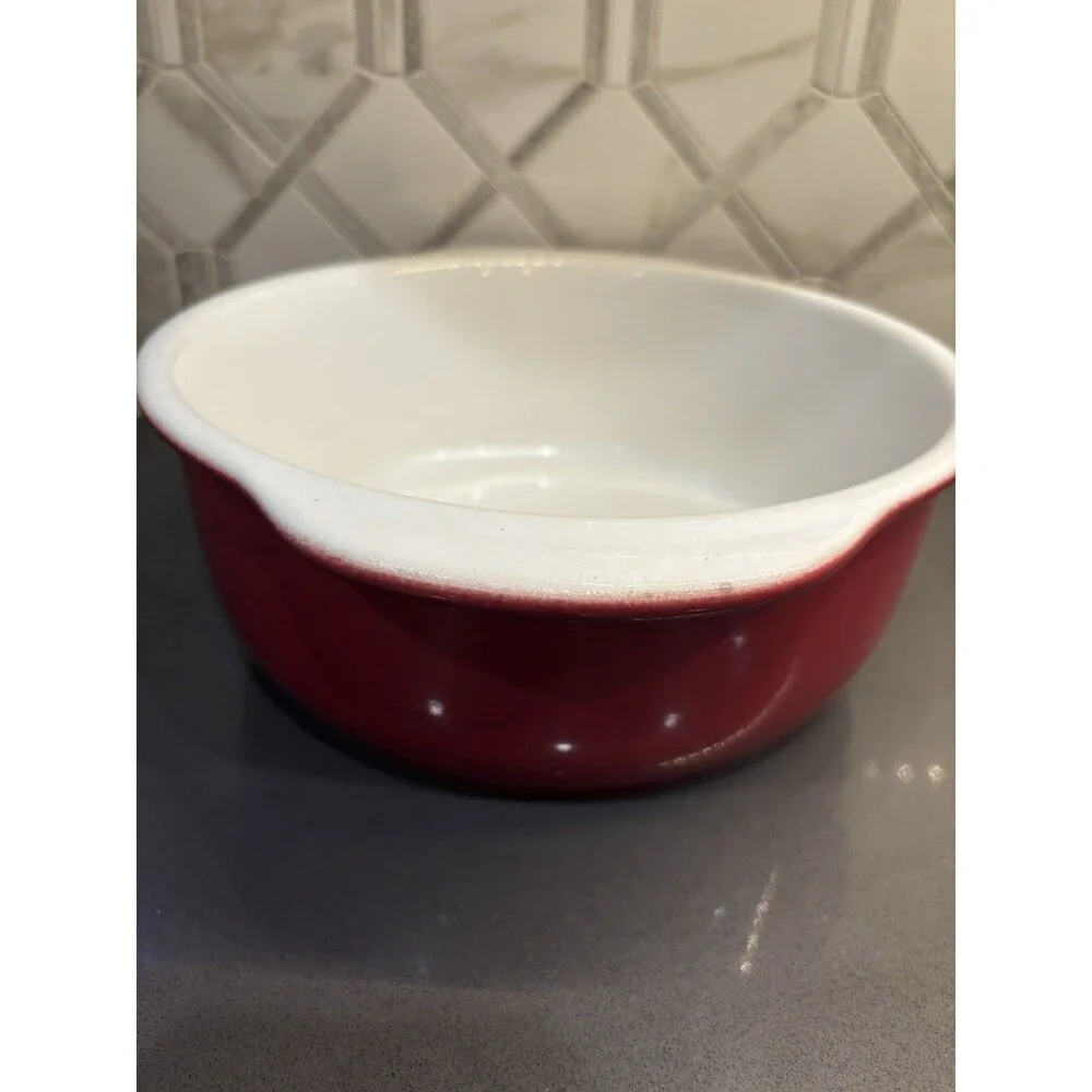 Corelle Coordinates 2.5 Qt Red Stoneware Casserole Dish - No Lid Oven Safe